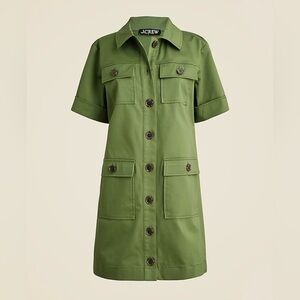 J.CREW Gamine shirtdress in stretch twill Size 0 NWOT